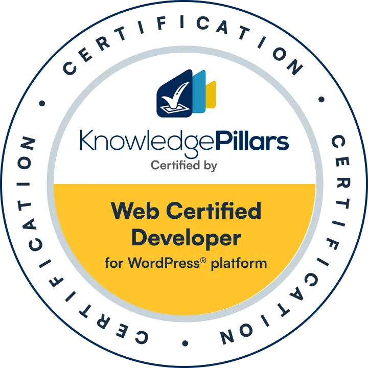 WordPress Certified Developer badge